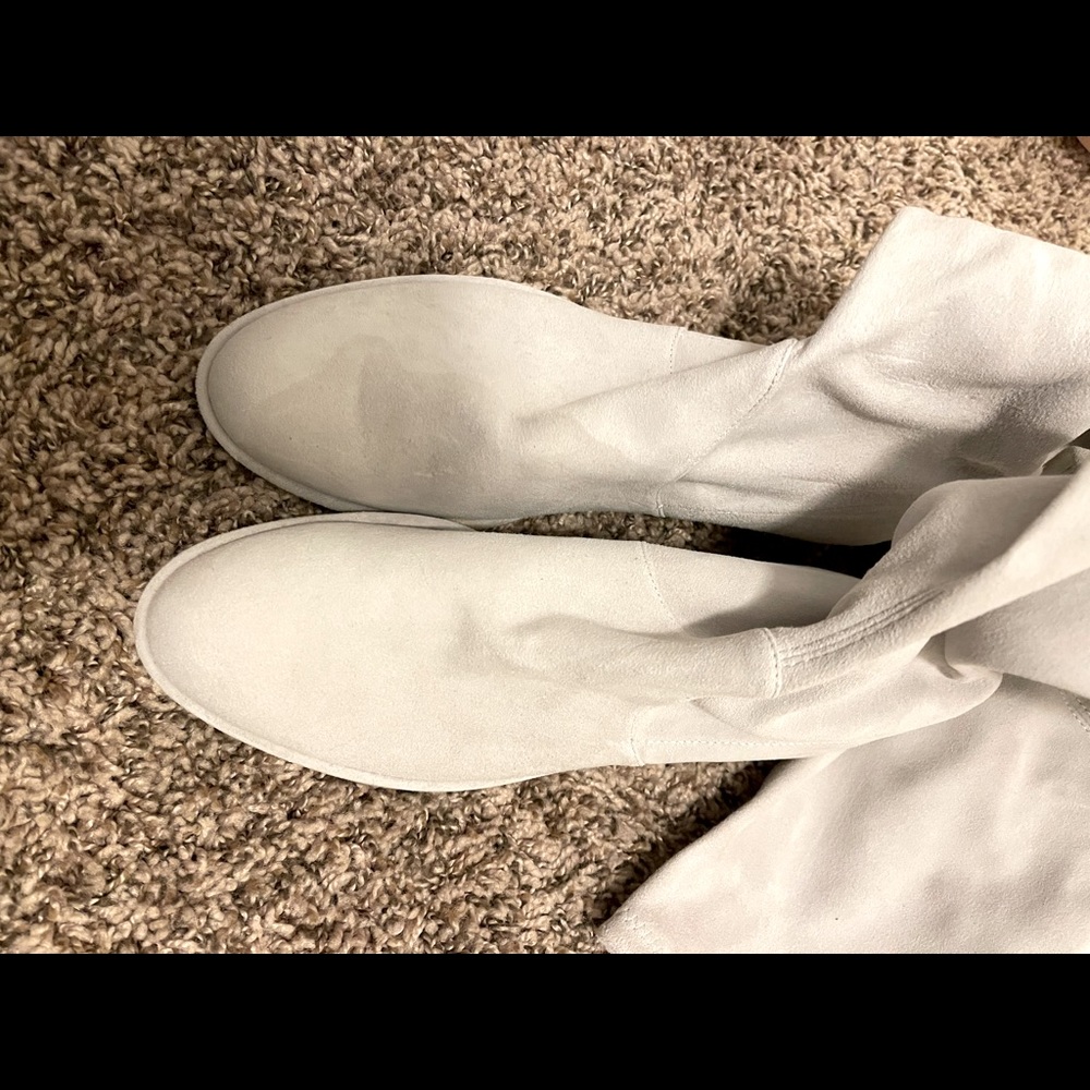 One time used Low Land Stuart Weitzman White Grey US7.5 high condition